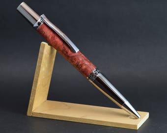 B-690 ballpoint pen handcrafted in stabilized spalted maple