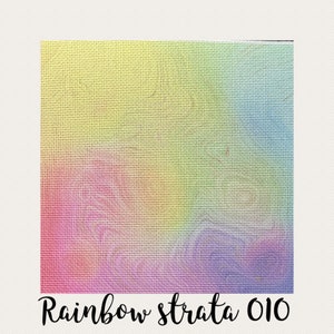 Rainbow Strata 010 Aida Cloth Hand Dyed Effect  || Cross Stitch Canvas 14 / 16 / 18 Count