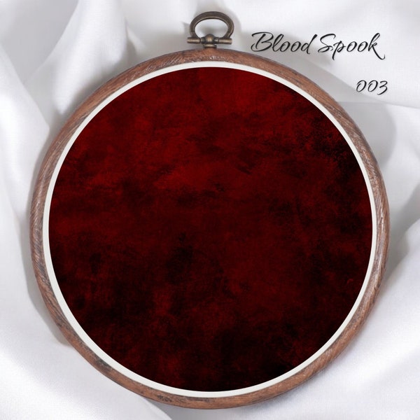 Blood Spook 003 Printed Aida Fabric ||  Dyed Effect || Cross Stitch Canvas || 11/14/16/18/20 Count