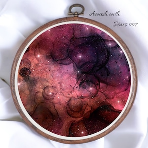 Awash with Stars 007 Aida Fabric || Dyed Effect || Cross Stitch Canvas || 11/14/16/18/20 Count