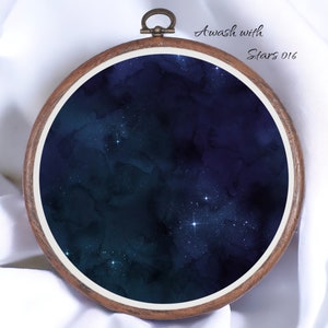 Awash with Stars 016 Aida Fabric || Hand Dyed Effect || Cross Stitch Canvas || 11/14/16/18/20 Count