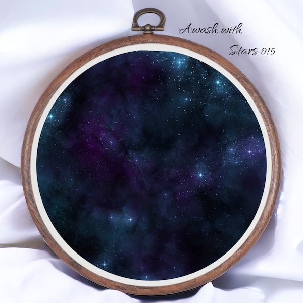 Awash with Stars 015 Aida Fabric ||  Dyed Effect || Cross Stitch Canvas || 11/14/16/18/20 Count