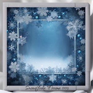 Snowflake Frame 003 Aida Fabric || Hand Dyed Effect || Cross Stitch Canvas || 11/14/16/18/20 Count