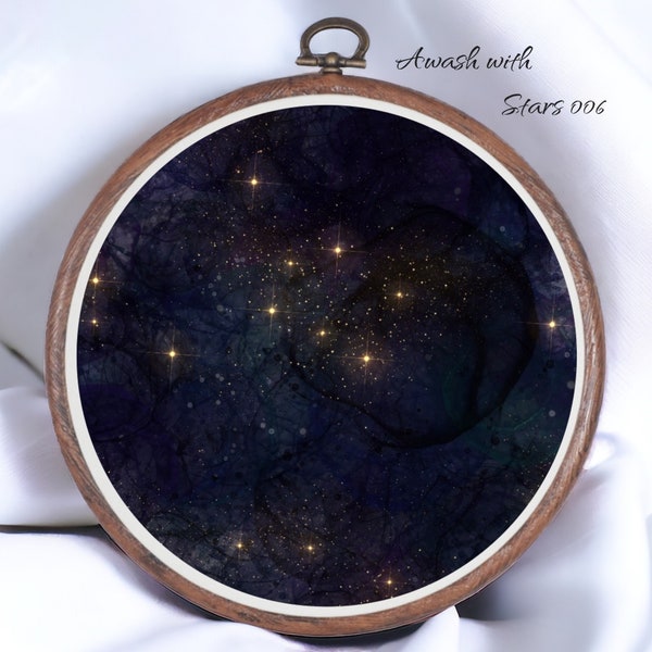 Awash with Stars 006 Aida Fabric || Dyed Effect || Cross Stitch Canvas || 11/14/16/18/20 Count