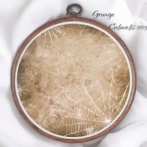 Grunge Cobwebs 003 Printed Aida Fabric || Cross Stitch Canvas || 11/14/16/18/20 Count