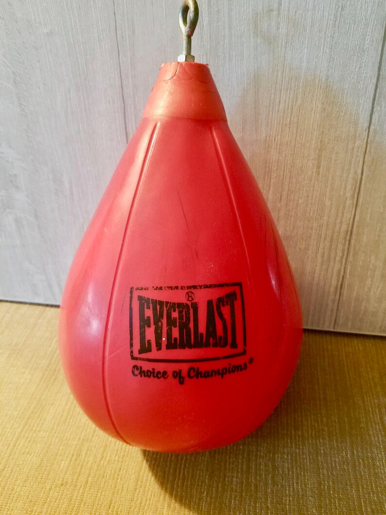 Leather Everlast Speed Bag RED Vintage Punching Bag Boxing | Etsy