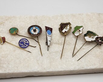 9 Vintage German Event Stick Pins