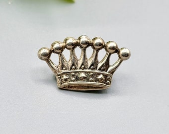 Vintage Sterling Siler Crown Pin, Brooch, Marked