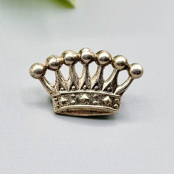 Vintage Sterling Siler Crown Pin, Brooch, Marked
