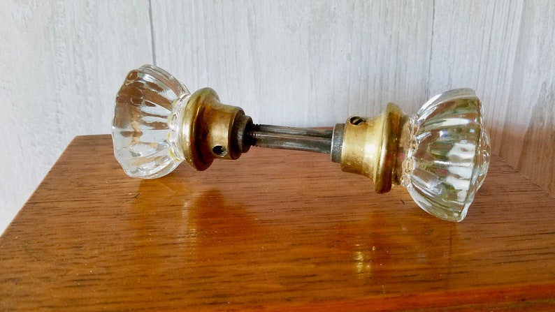 Antique Mercury 12 Point Glass Door Knobs Vintage Glass Door Knob Glass Door Handle Door Knob Decoration Salvage Hardware