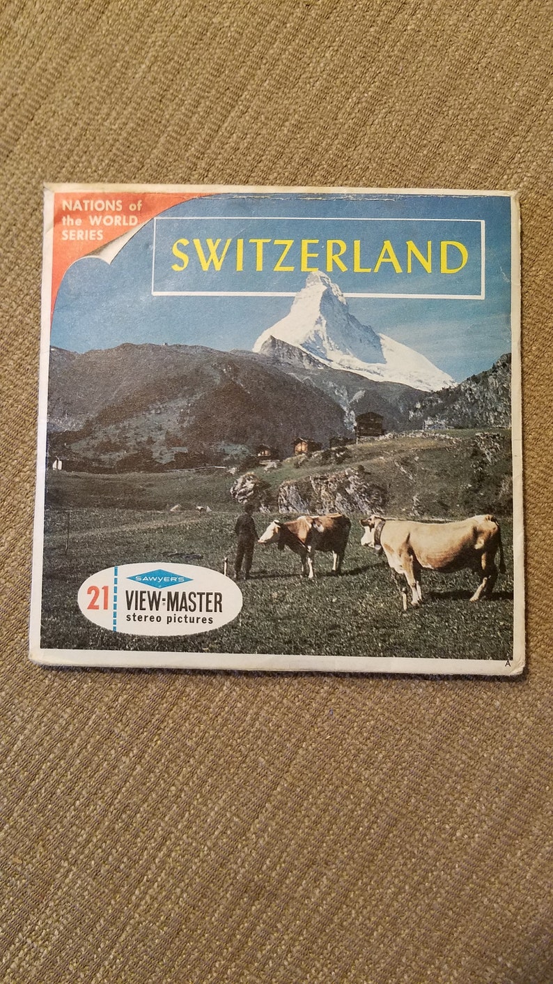 3 reel sets Viewmaster Slide B185 Vintage View Master Film Switzerland Nations of the world series
