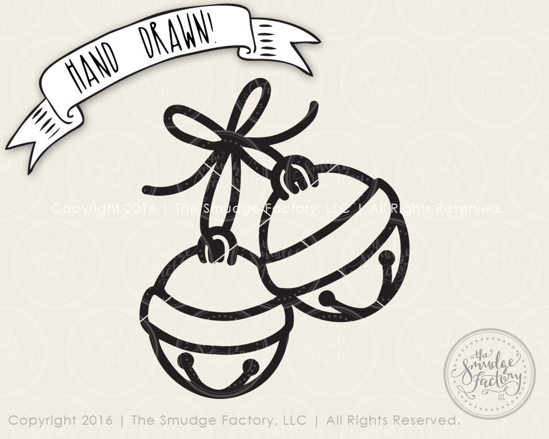 Christmas SVG Cut File, Sleigh Bells Cut File, Jingle Bells, Silhouette