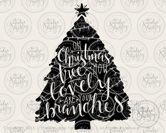 Download Christmas Tree SVG Cut File Oh Christmas Tree Silhouette ...