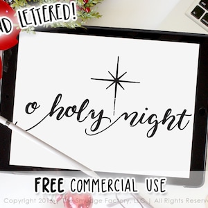 O Holy Night Printable File DIY Christmas Print Hand - Etsy