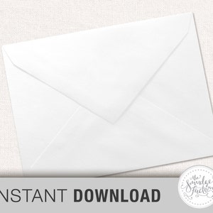 May include: A white envelope with a standard flap.