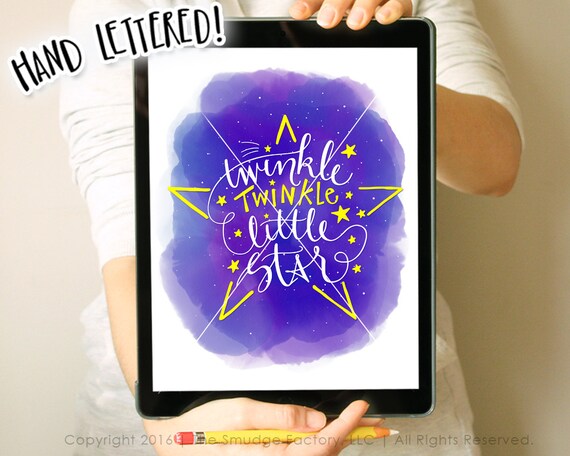 Twinkle Twinkle Little Star Printable File DIY Nursery Print - Etsy
