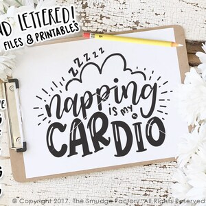 NAP SVG, dutten is mijn cardio SVG, slaperige baby, afdrukbaar, training, silhouet cameo, Cricut ontwerpruimte, afdrukbaar, baby gesneden bestand