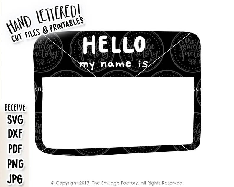 Download Hello My Name Is SVG Cut File Name Tag Cutting File Name ...