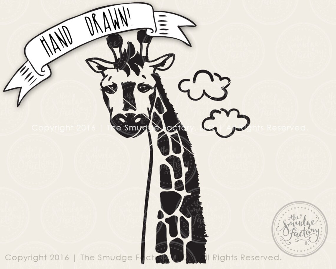 Giraffe svg cut file giraffe clipart stand tall zoo animal