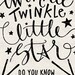Star Printable File, Twinkle Twinkle Little Star, Baby Nursery DIY Wall ...