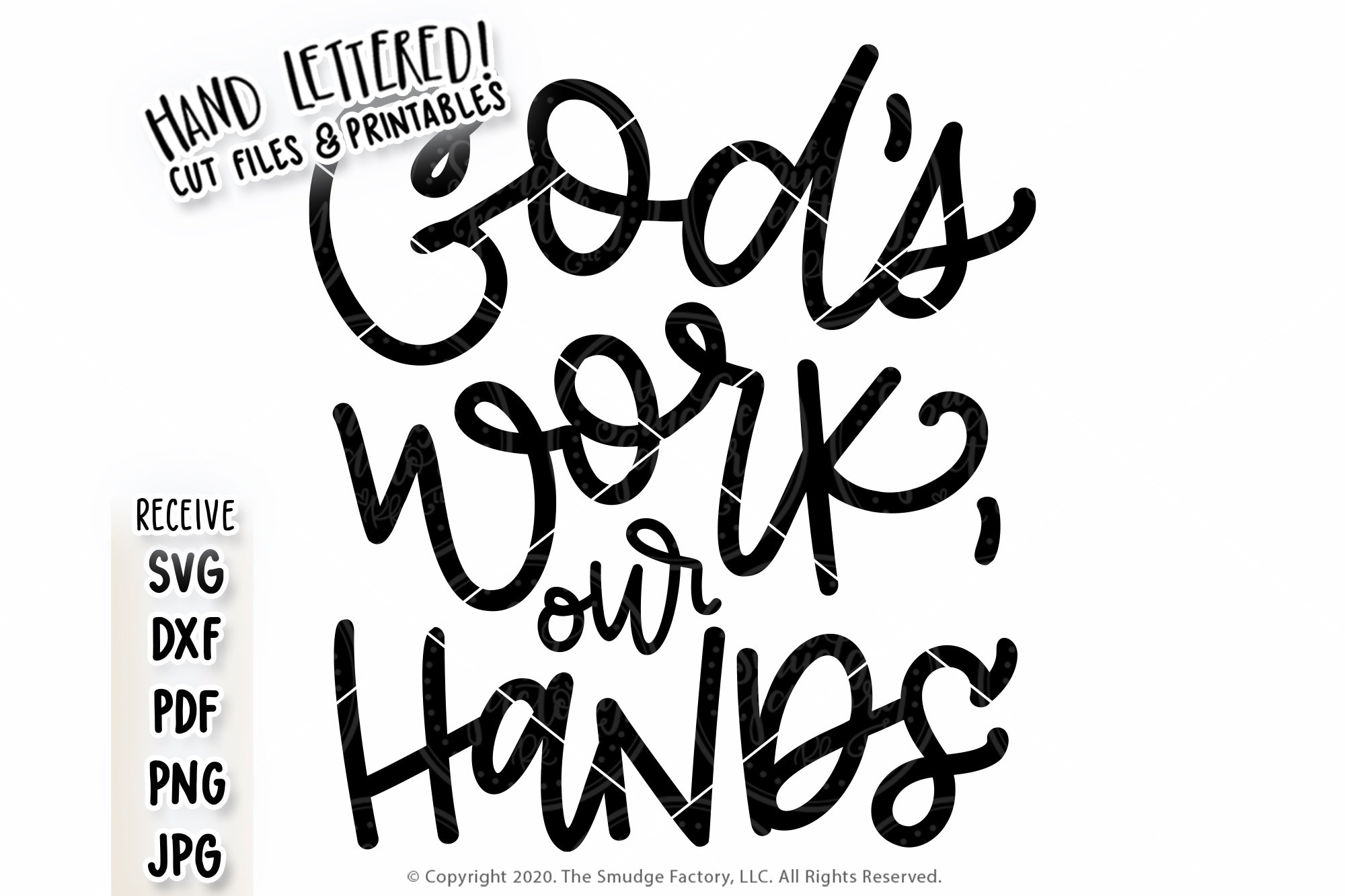 God's Work Our Hands SVG Vector Bible Verse Silhouette Etsy UK