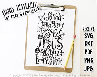 Wash Your Hands SVG, Bathroom Printable (Digital Files)