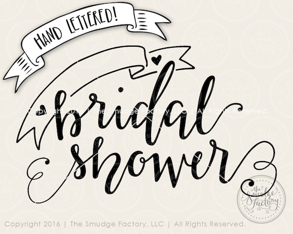 Bridal Shower SVG, Hand Lettered DIY Sign (Digital Download)