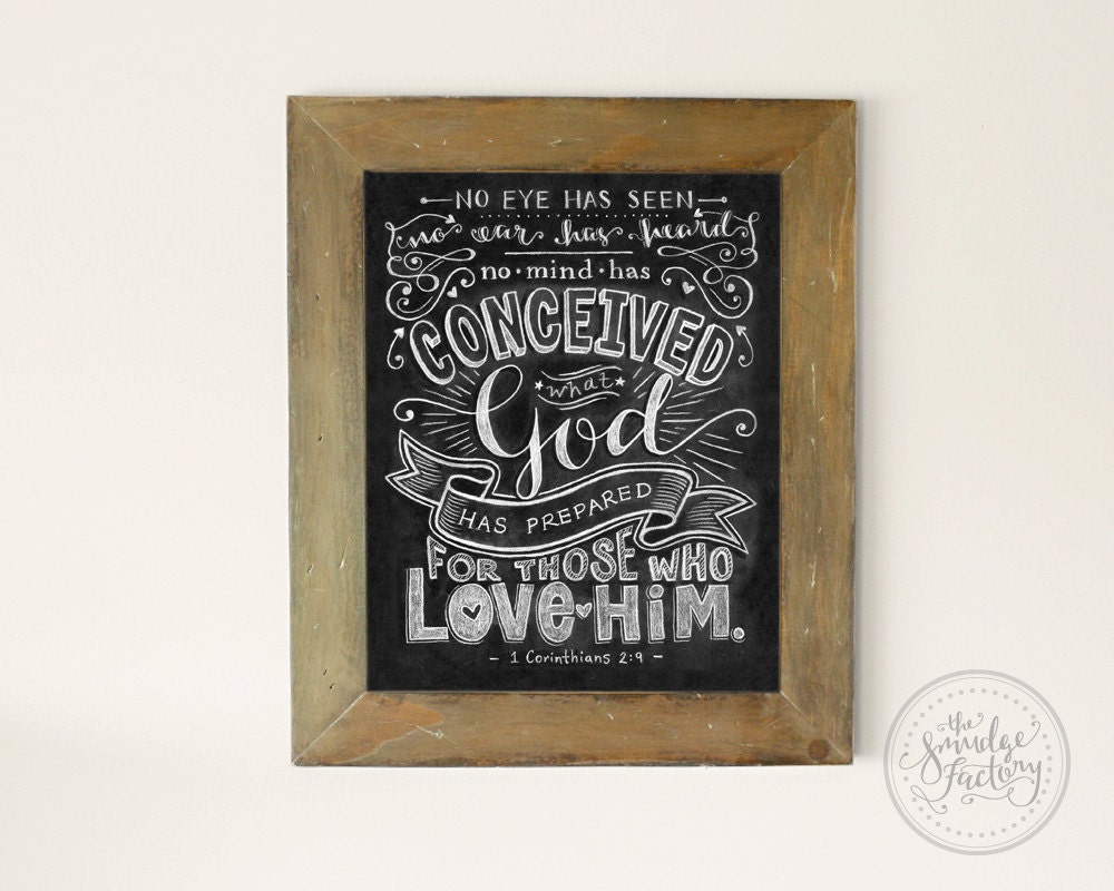 Bible Verse Printable Chalkboard Printable Corinthians - Etsy