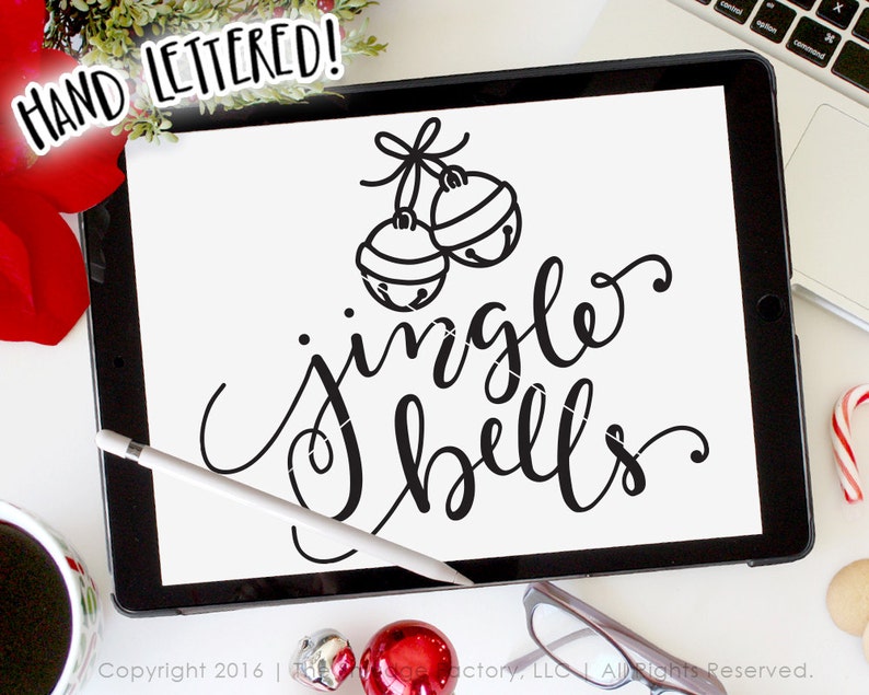 Jingle Bells Printable File Christmas DIY Print Hand Drawn - Etsy