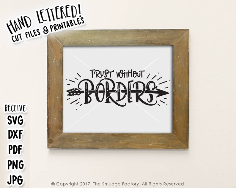 Download Trust Without Borders SVG Christian Cut File Bible Verse ...