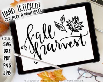 Fall Harvest Leaves SVG, Autumn Cricut, Silhouette Cut File (Digital Download)
