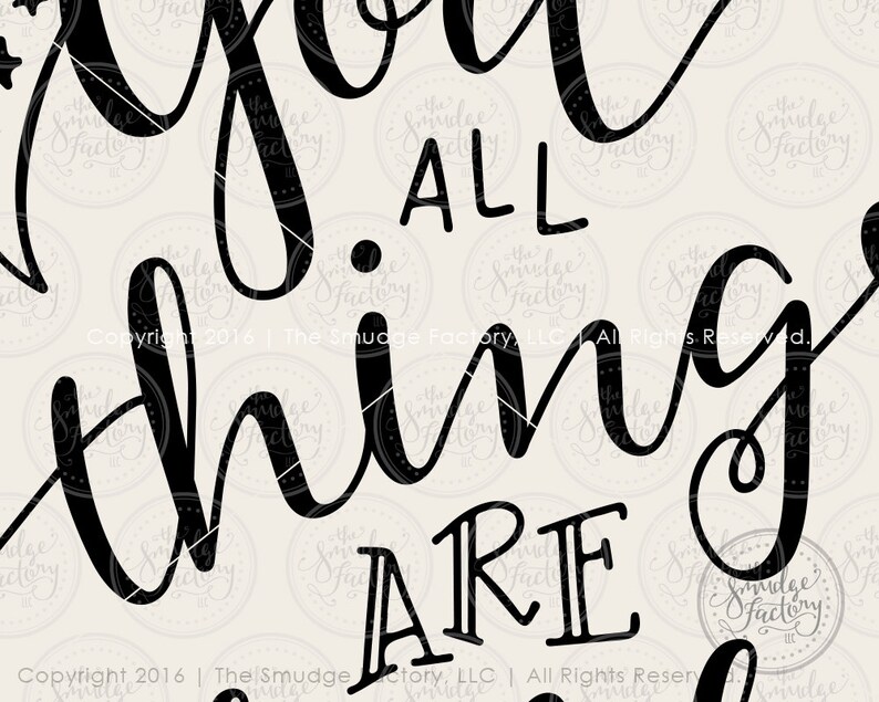 Op de afbeelding: Zwart-witte typografie afbeelding met de tekst "You are all things good".