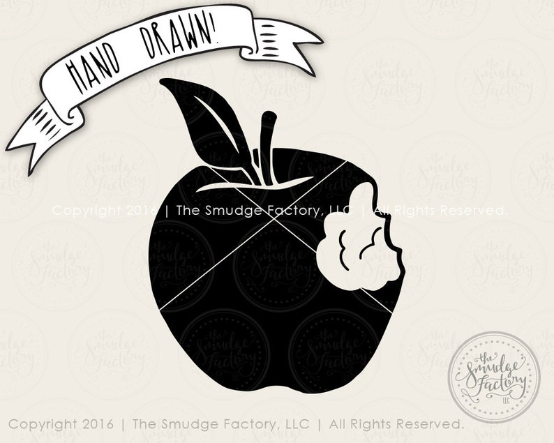 Apple SVG Cut File Clipart Teacher Gift Fruit Graphic Overlay, Apple With Bite, Silhouette Download, Cricut, Teaching Graphic, Red Fruit image 1