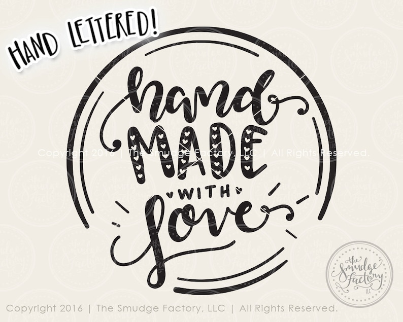 Download Handmade With Love SVG Handmade Cutting File Hand Lettered ...