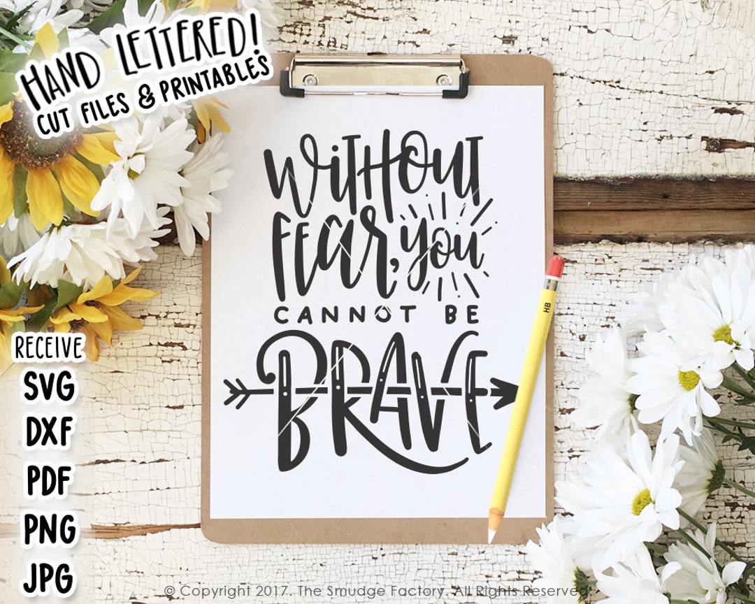 Brave SVG, Hand Lettered Printable, Wall Art (digital Download) - Etsy