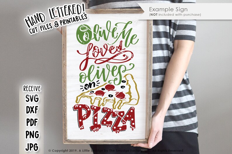Pizza Svg Cut File Olives On Pizza Olive Lover Pizza Slice Etsy