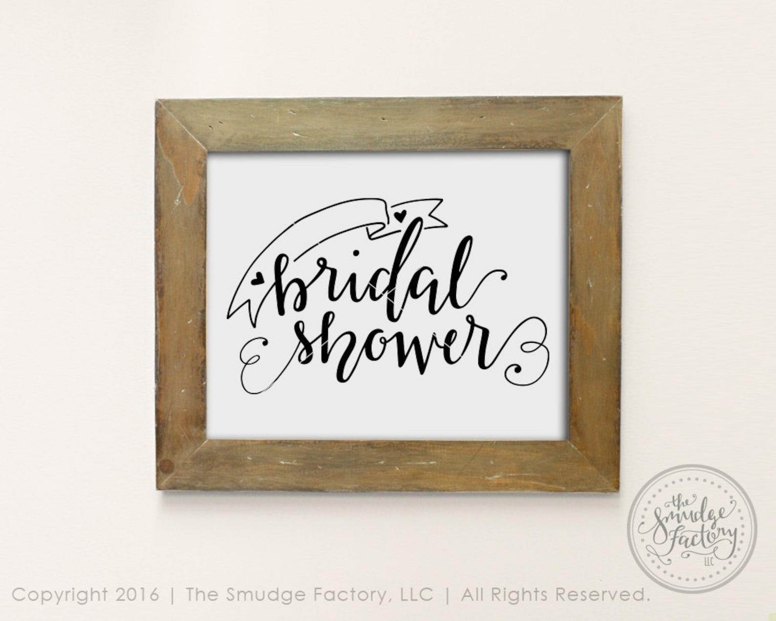 Wedding Printable Bridal Shower DIY Print Hand Lettered DIY | Etsy