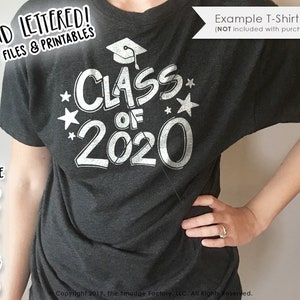 Class of 2020 SVG, Kindergarten SVG Cut File, Hand Lettered, Silhouette, Cricut Cut File, New Kindergartener, DIY Vinyl Decal, Printable