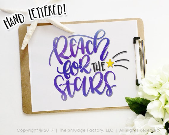 Reach for the Stars Printable File DIY Nursery Print Hand | Etsy