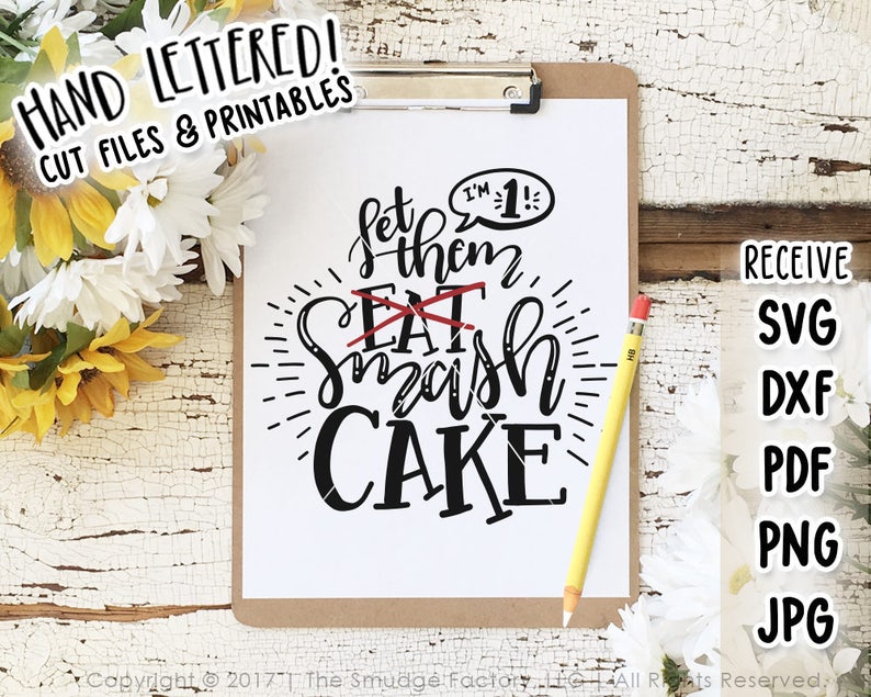 Download Let Them Eat Cake SVG Cut File One SVG First Birthday ...
