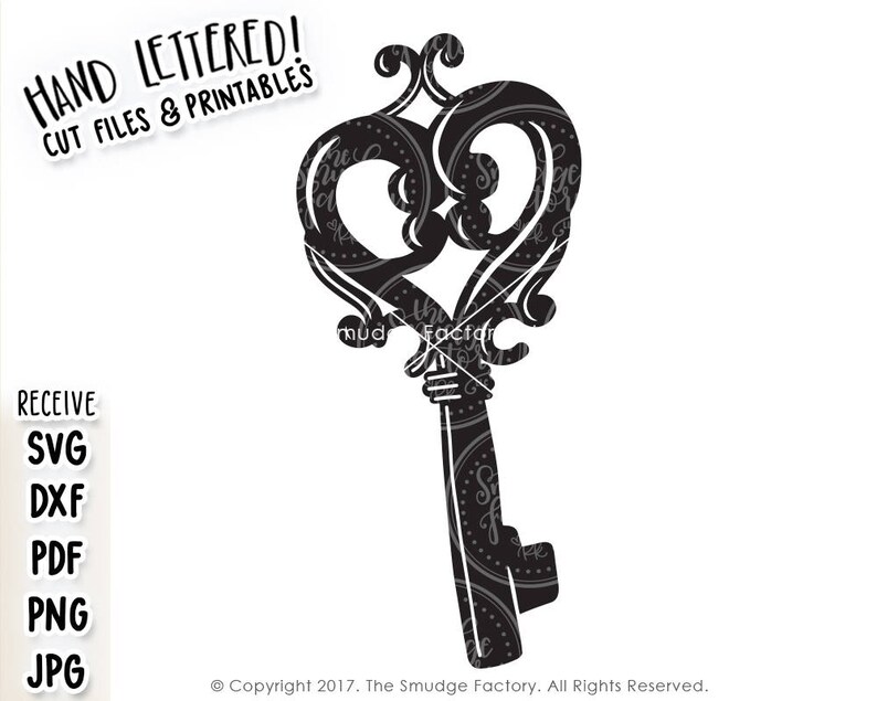 Download Vintage Key SVG Cut File Vintage SVG Skeleton Key Clipart | Etsy