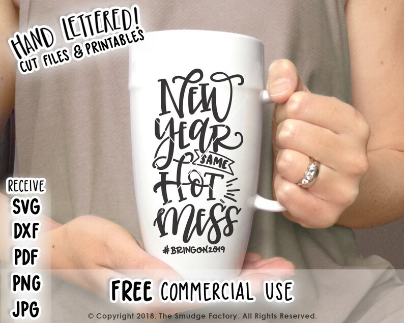 Download Hand Lettered Svg Happy New Year Svg New Year S Eve Download Cricut Cutting File Silhouette Same Hot Mess Cheers 2019 Cut File Clip Art Art Collectibles Vadel Com