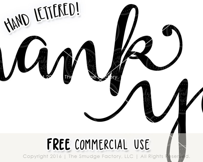Download Thank You SVG Cut File Thanks Silhouette Cricut Cutting | Etsy