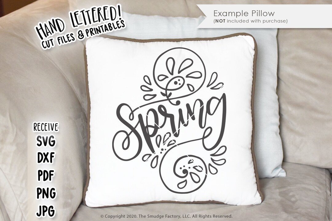 Full Spring Line Svg Hand Lettered Spring SVG Cut File, Spring Printable (digital Download ...