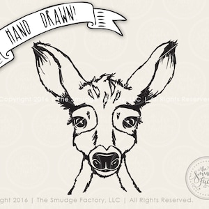 Fawn SVG Cut File, Woodland Animal Cutting File for Silhouette SVG, Cricut Download, Cute Baby Deer Graphic Overlay Clipart Forrest Animal