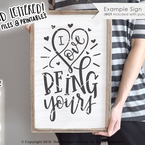 Bruiloft SVG, Ik hou ervan om van jou te zijn, Liefde SVG, Handlettered, Silhouet, Cricut, Bruiloft Quote, Ik hou van jou SVG, Samen gesneden bestand, Bruid, Bruidegom