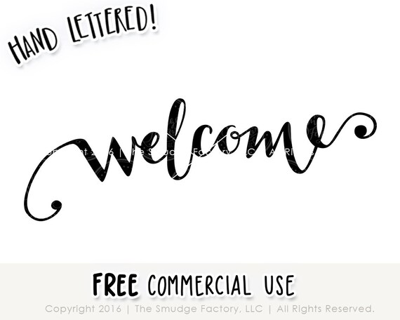 Download Free Welcome Svg Welcome Vector Hand Lettered Svg Silhouette Etsy SVG Cut Files