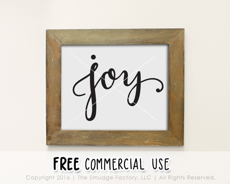 Download Joy SVG Cut File Hand Lettered Silhouette Cricut | Etsy