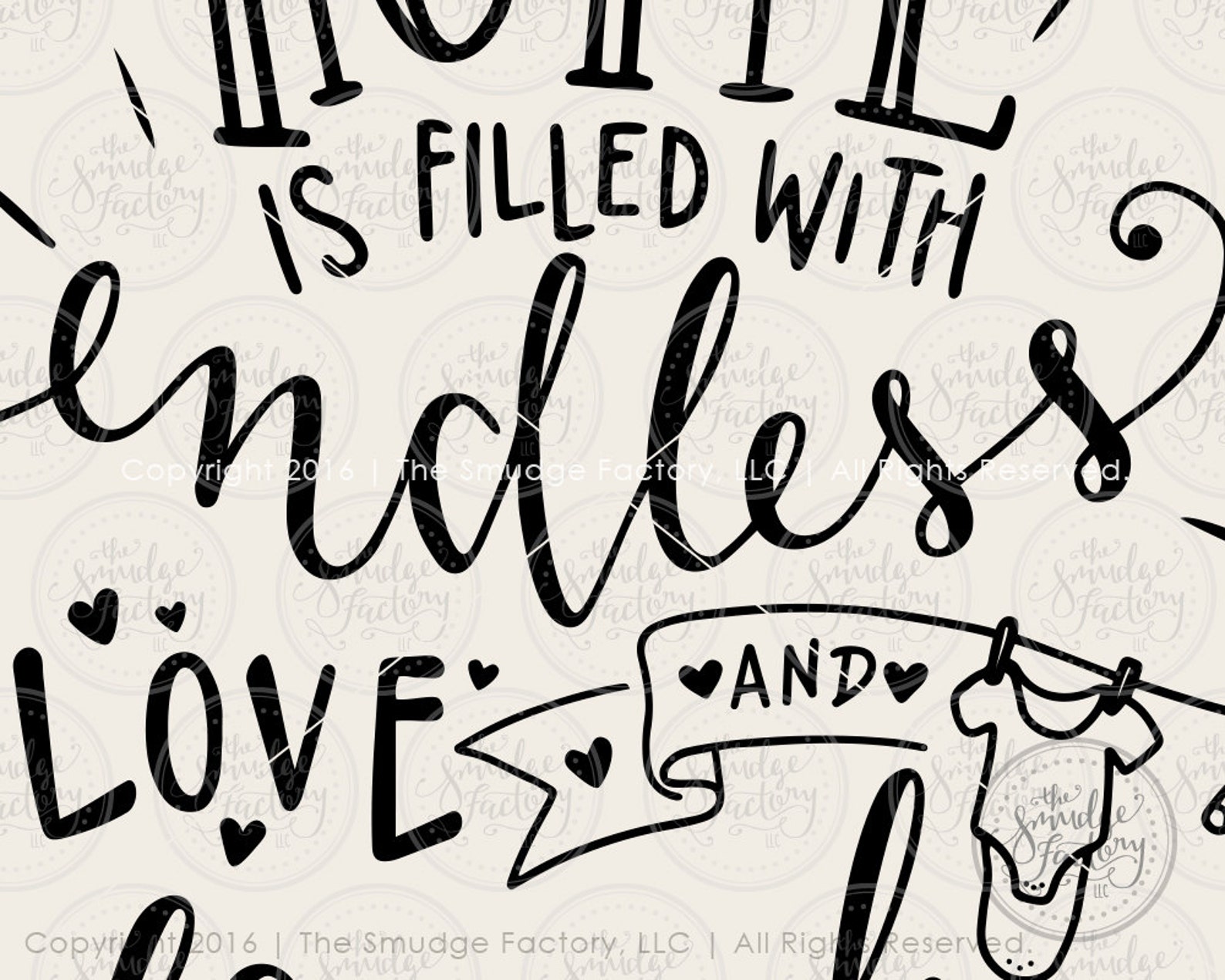 Laundry Printable File Endless Love and Laundry Room DIY Etsy