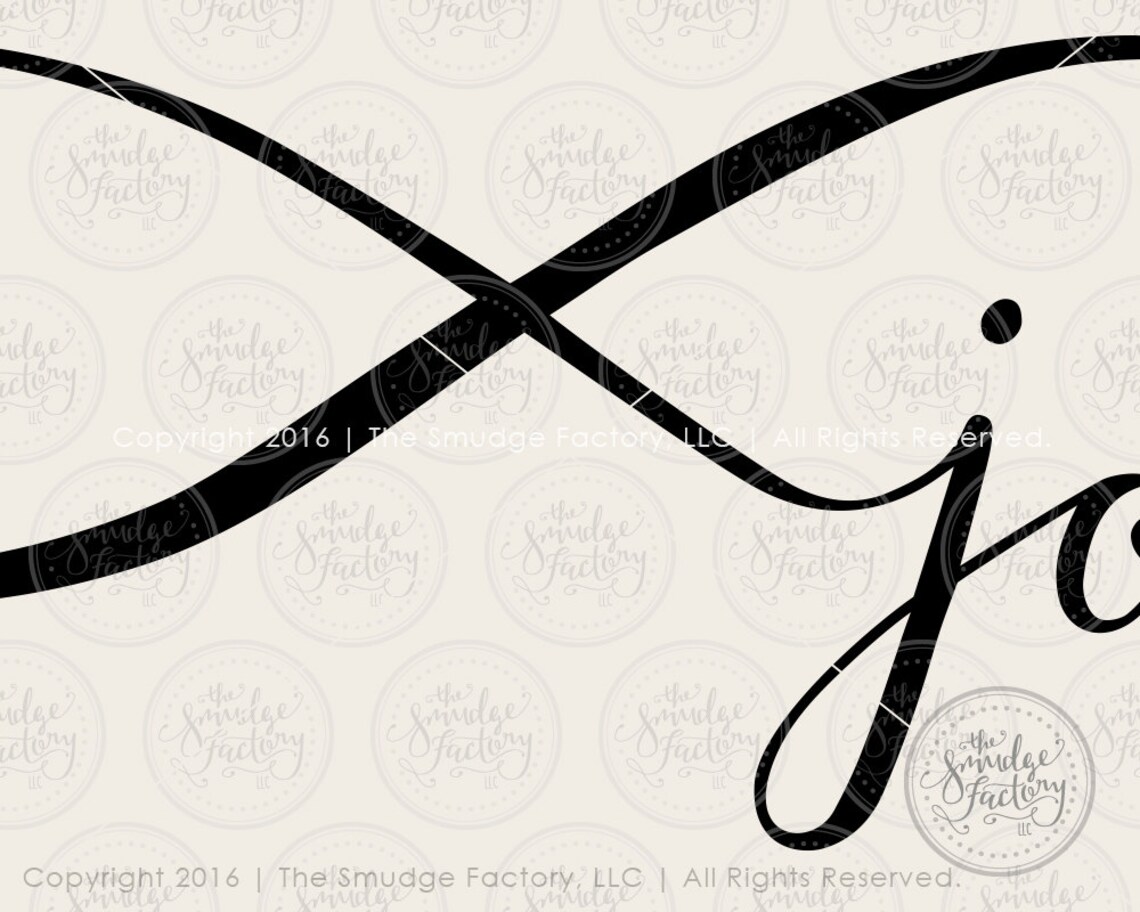 Joy Printable File Infinity Joy Hand Lettered Home Decor - Etsy